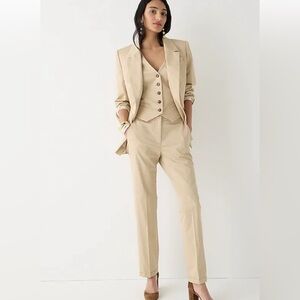 NWT J.Crew Petite Kate Cuffed Straight-Leg Pants – 6P – Light Tan